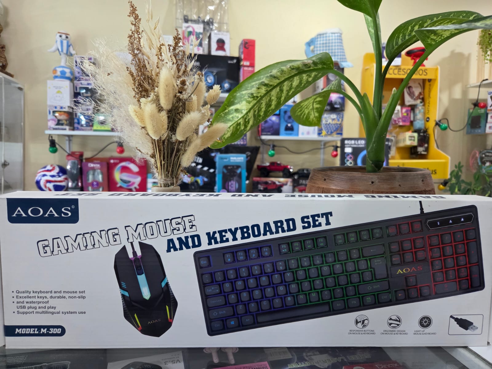 Kit de teclado y mouse gamer Aoas M-300 1