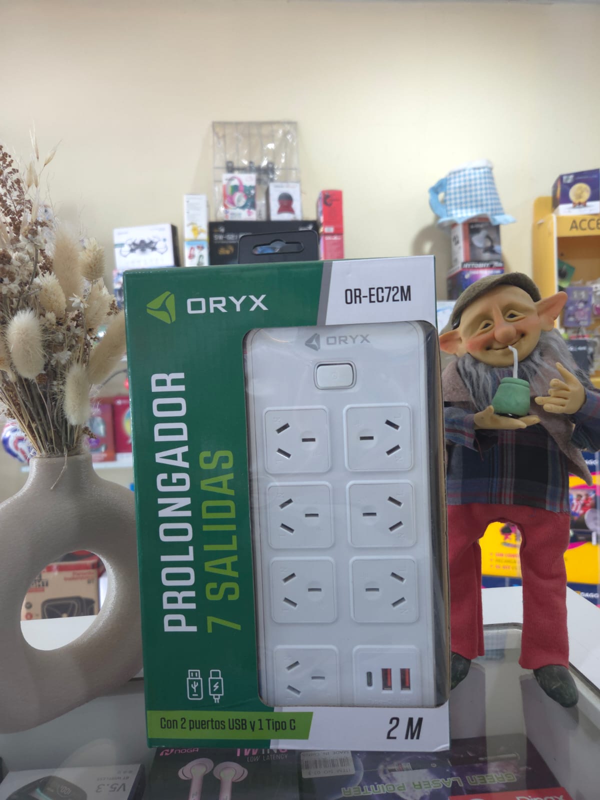 Prolongador Oryx 7 Tomas + 2 Usb 2m  1