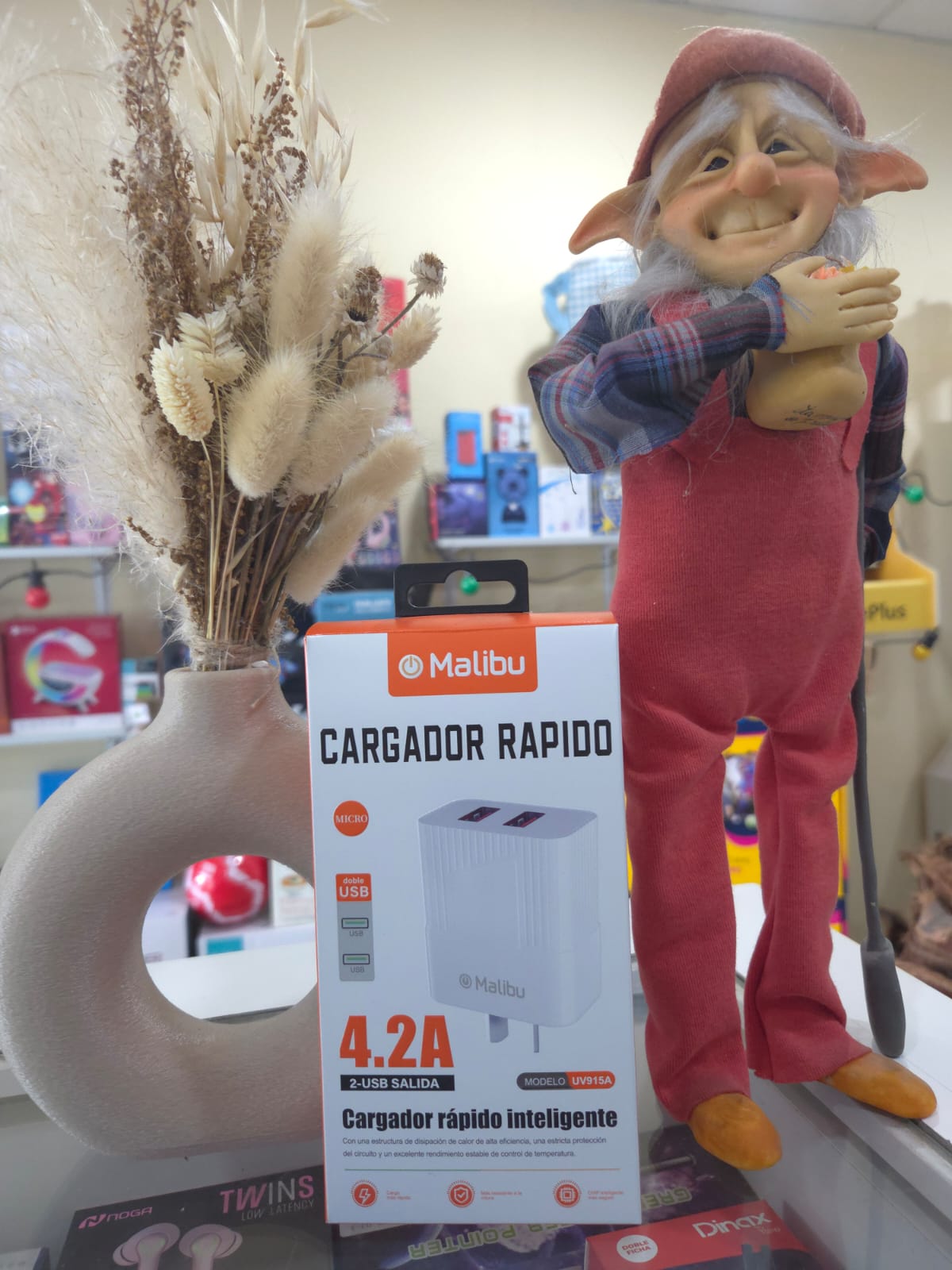 CARGADOR MALIBU MICRO USB 2 USB 4.2A 915A V8 1