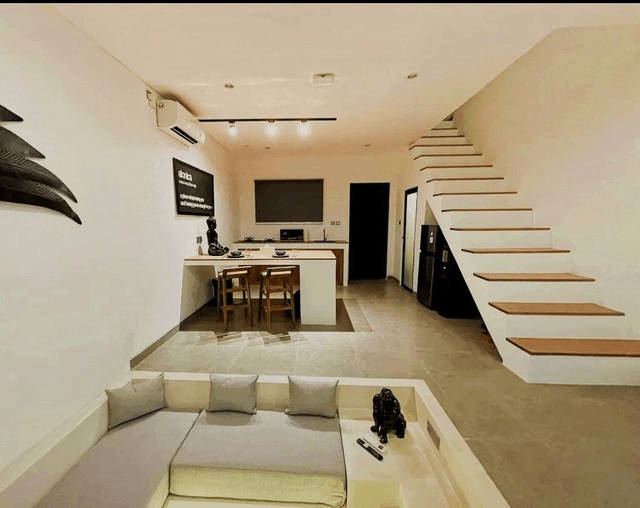 Стильные 1BR апартаменты у пляжа Berawa, Чангу — 75 м², уютная гостиная, рабочее место, pet-friendly!