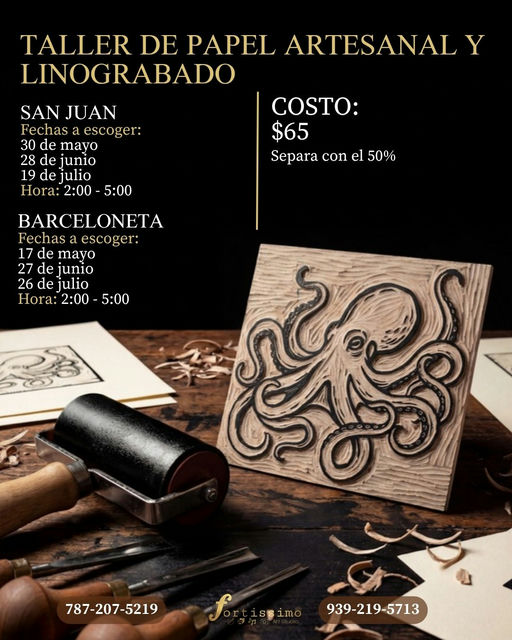 Papel Reciclado y Linograbado