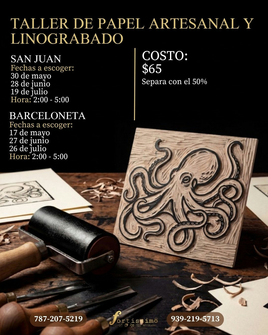 Papel Reciclado y Linograbado