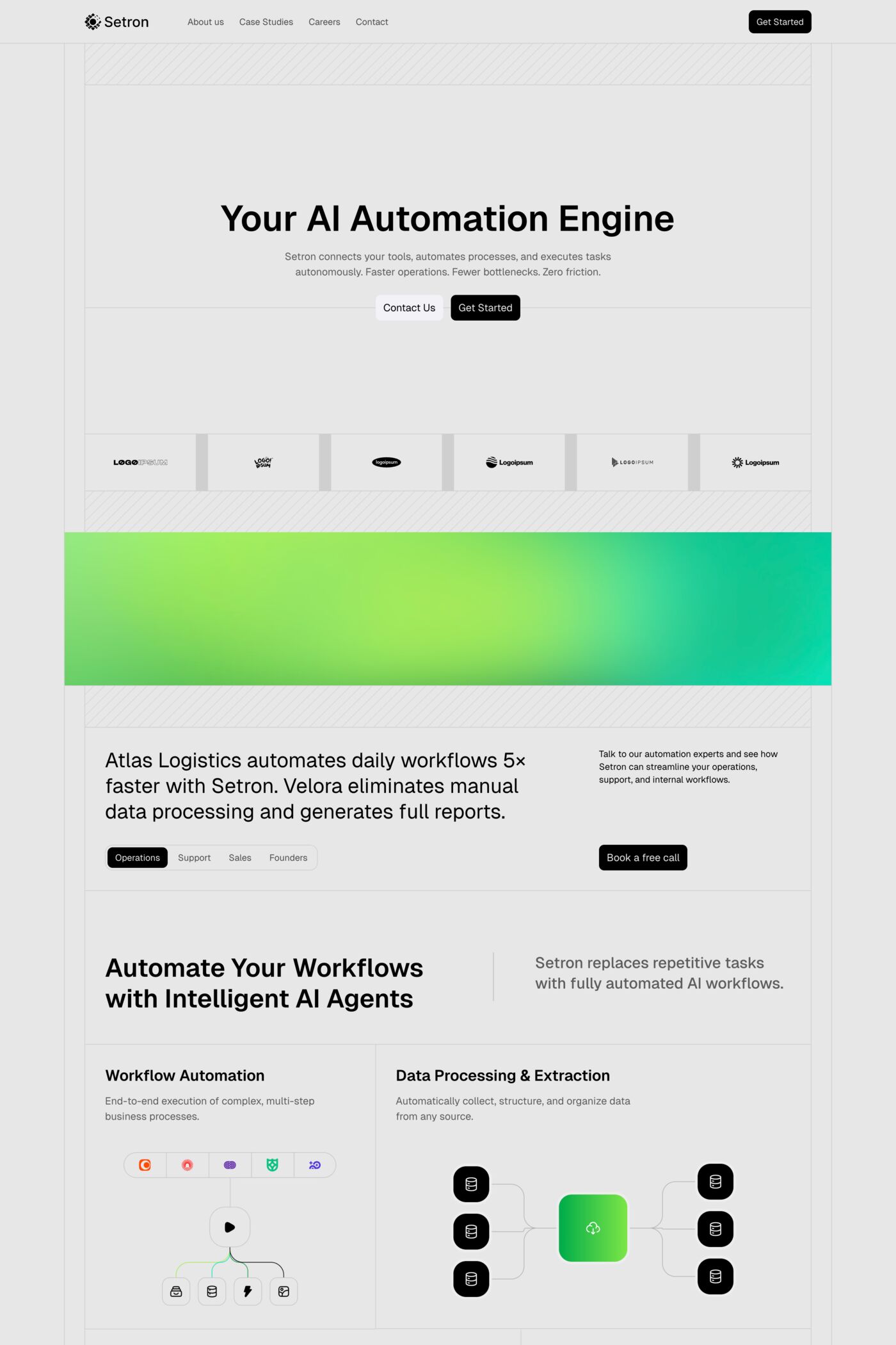 Setron template screenshot