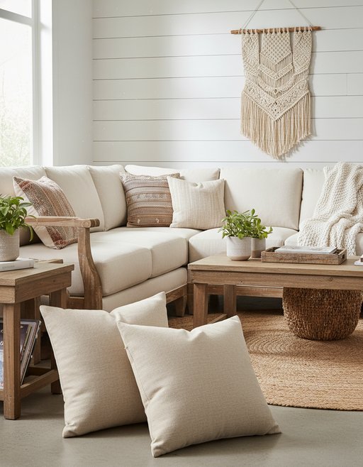 Natural Linen Throw Pillows | Japandi Minimalist Decor — photo 4