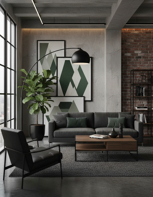 Arquer Arc Floor Lamp | Faux Black Marble & Bell Shade — photo 6
