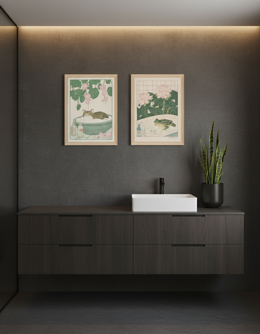 Japanese Bathroom Wall Art | Minimalist Zen Decor — photo 1