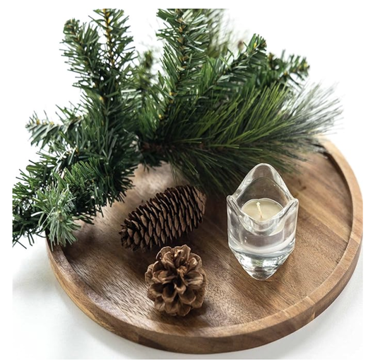 Round Wood Tray | Japandi Living | Minimalist Coffee Table — photo 2