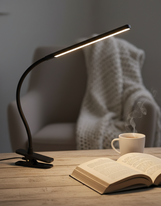 Adjustable Clip-On Desk Lamp for Personalized Ambiance, Black — photo 11