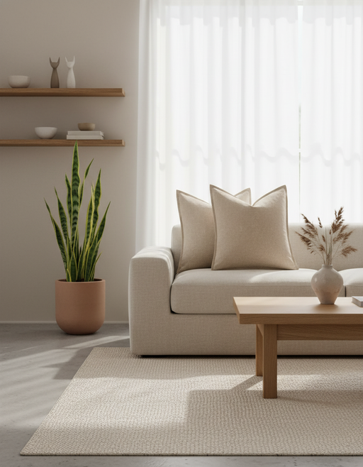Natural Linen Throw Pillows | Japandi Minimalist Decor — photo 7