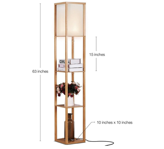 Modern Shelf Floor Lamp | Minimalist Storage & Ambient Light — photo 1