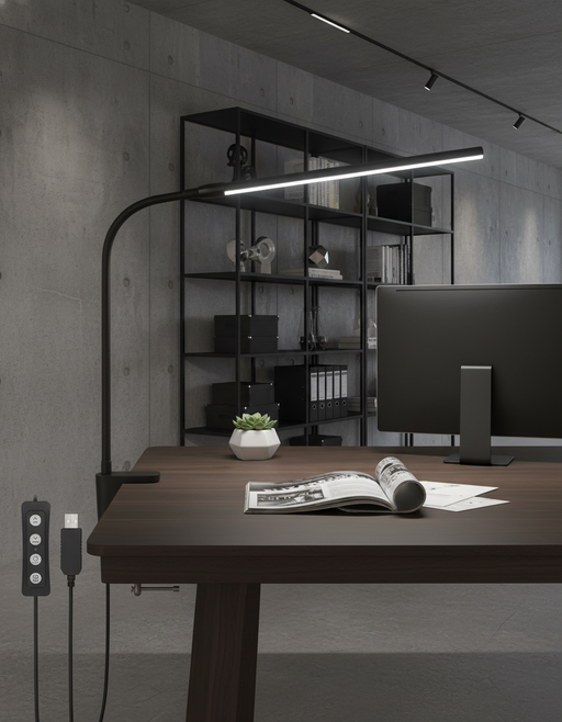 Adjustable Clip-On Desk Lamp for Personalized Ambiance, Black — photo 10