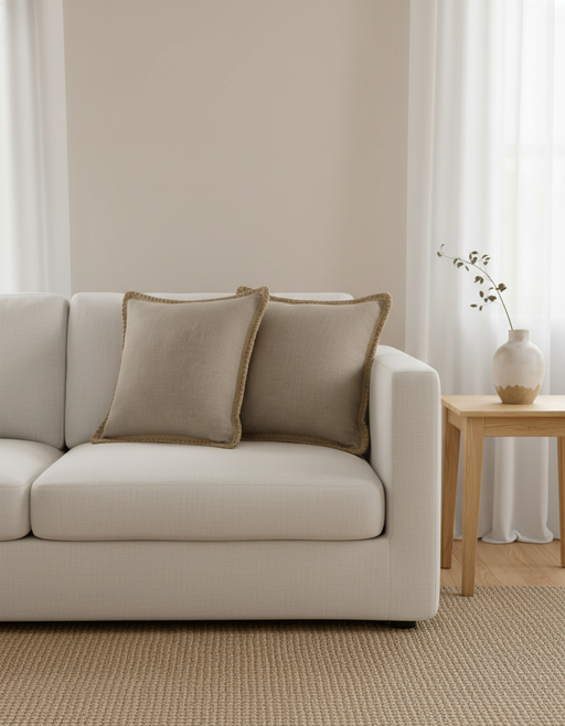 Flax Gray Pillow Covers | Japandi & Cozy Hygge Decor — photo 2