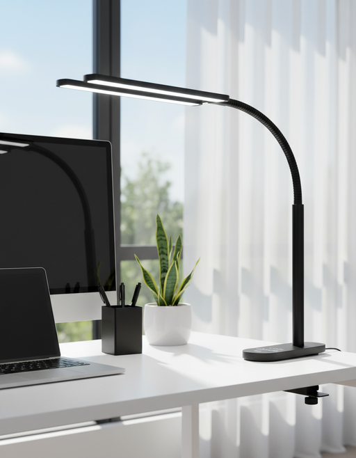 Architect Dual-Head Task Lamp with Flex Arm, Black — photo 3