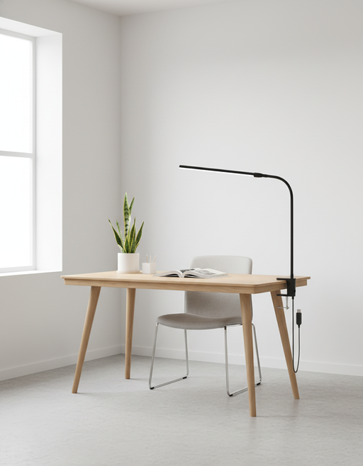 Adjustable Clip-On Desk Lamp for Personalized Ambiance, Black — photo 3