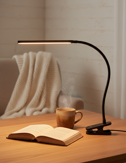 Adjustable Clip-On Desk Lamp for Personalized Ambiance, Black — image 13 of 14