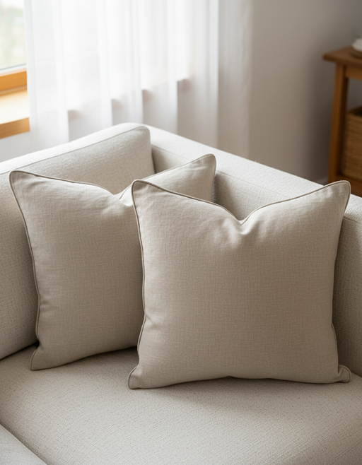 Natural Linen Throw Pillows | Japandi Minimalist Decor — photo 8