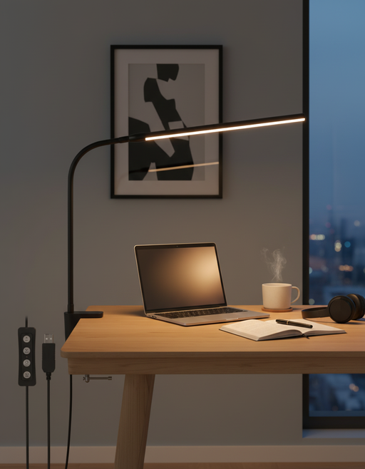 Adjustable Clip-On Desk Lamp for Personalized Ambiance, Black — image 4 of 14