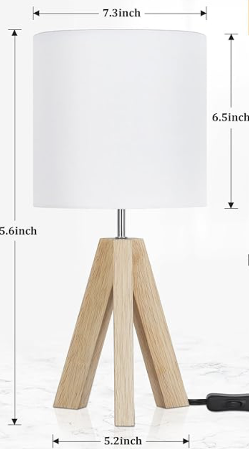 Small Wood Table Lamp | Minimalist Japandi & Hygge Style — image 2 of 2