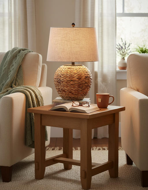 Water Hyacinth Lamp | Japandi Hygge Living Room Decor — image 3 of 6