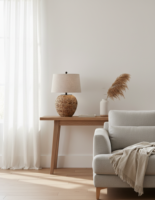 Water Hyacinth Lamp | Japandi Hygge Living Room Decor — image 2 of 6