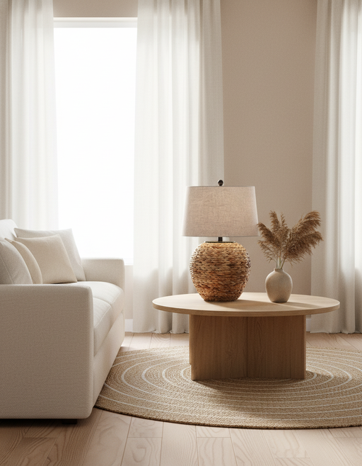 Water Hyacinth Lamp | Japandi Hygge Living Room Decor — image 1 of 6