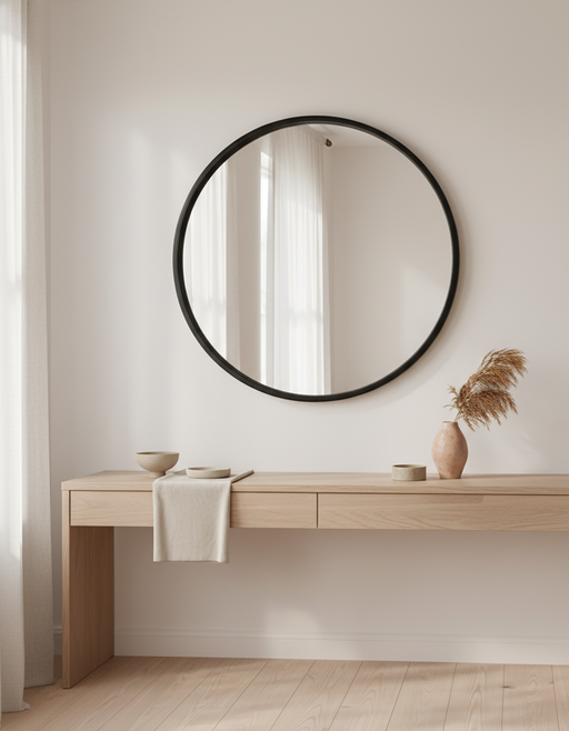 Round Wood Mirror | Japandi & Minimalist Wall Decor — photo 2