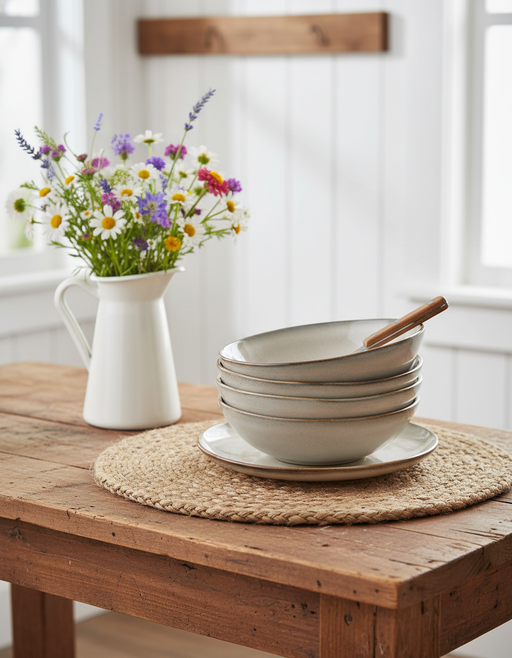 Stoneware Cereal Bowls | Japandi Kitchen & Cozy Decor — image 2 of 2