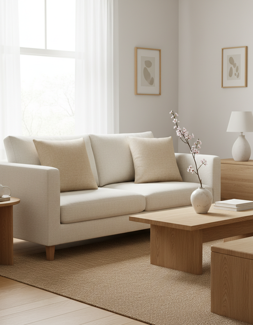 Natural Linen Throw Pillows | Japandi Minimalist Decor — image 5 of 10