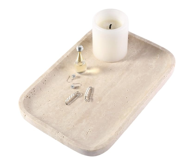 Marble Vanity Tray | Japandi Bathroom & Home Organizer — image 2 of 2