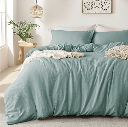 Washed Microfiber Duvet Cover | Minimalist Cozy Bedding — photo 1