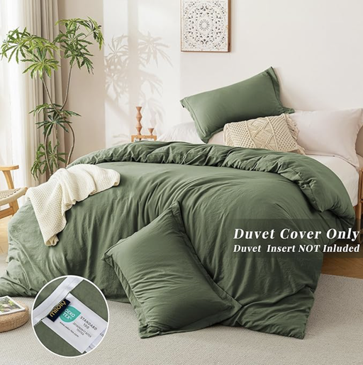 Washed Microfiber Duvet Cover | Minimalist Cozy Bedding — image 2 of 2