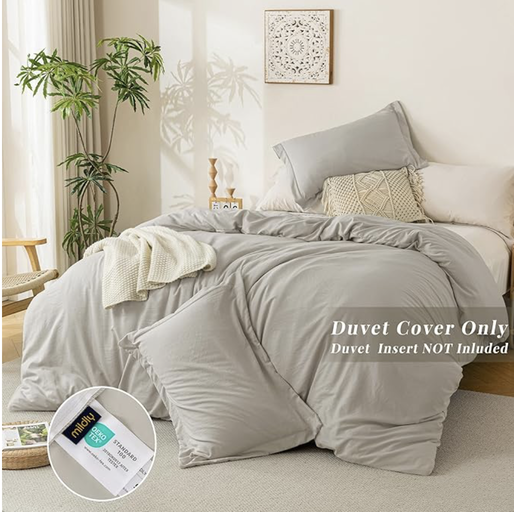 Washed Microfiber Duvet Cover | Minimalist Cozy Bedding — image 2 of 2