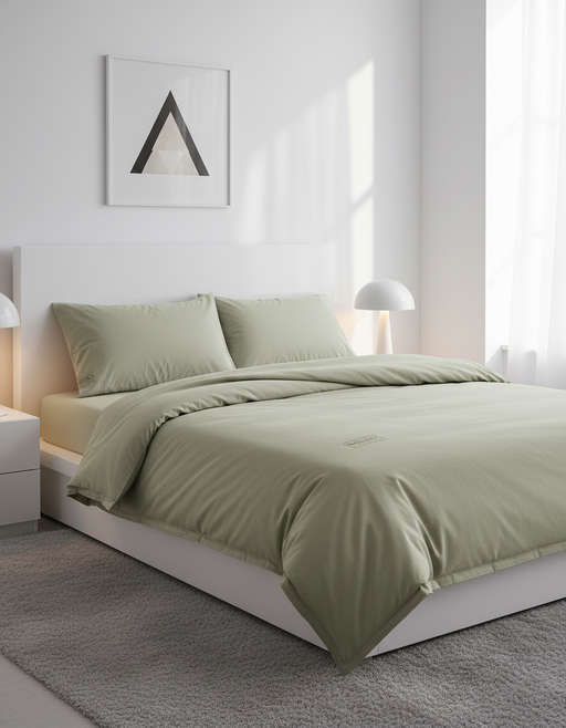 Washed Microfiber Duvet Cover | Minimalist Cozy Bedding — image 2 of 2