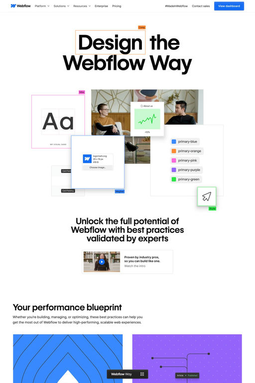 The Webflow Way website screenshot