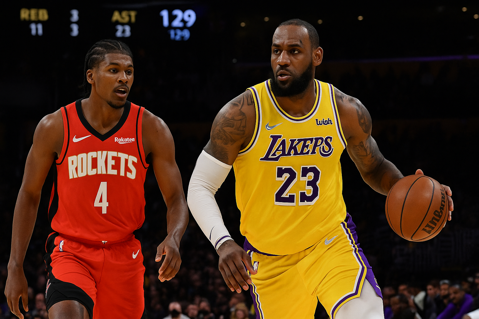 houston rockets vs lakers match player stats