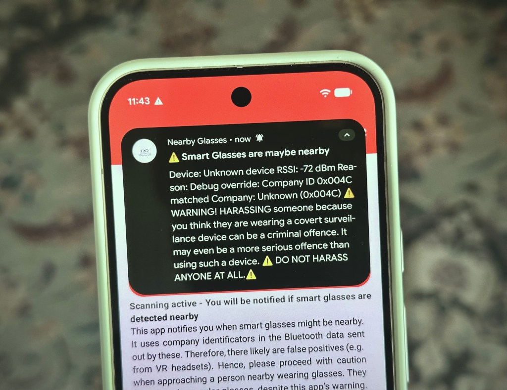 Nearby Glasses: the app that detects nearby smart glasses after controversies with Meta