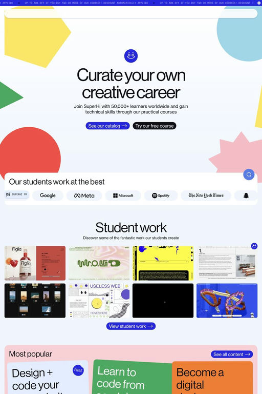 SuperHi website screenshot