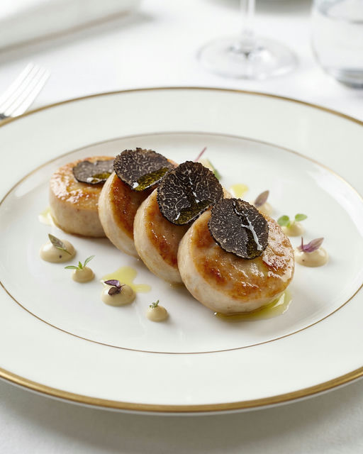 Baked White Sausage with Black Truffle