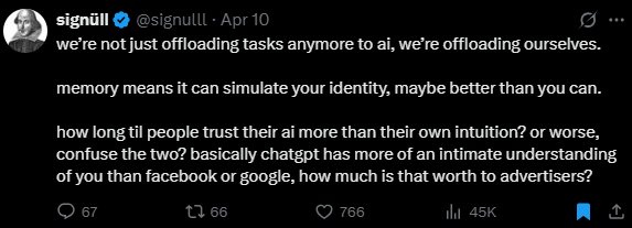 We’re not offloading tasks—we’re offloading ourselves