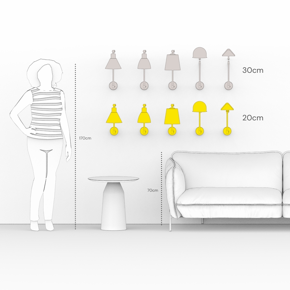 Arandela BABOO 20cm – iluminação de parede
