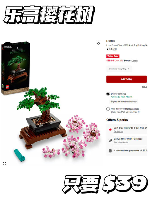 【一律 $39】【乐高花束】
