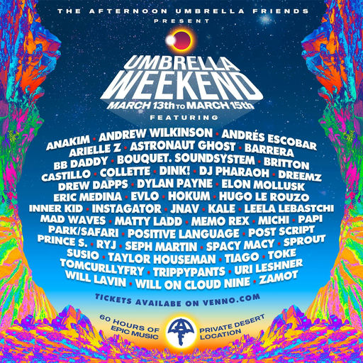 Flyer for Umbrella Weekend: The Last Party On Earth