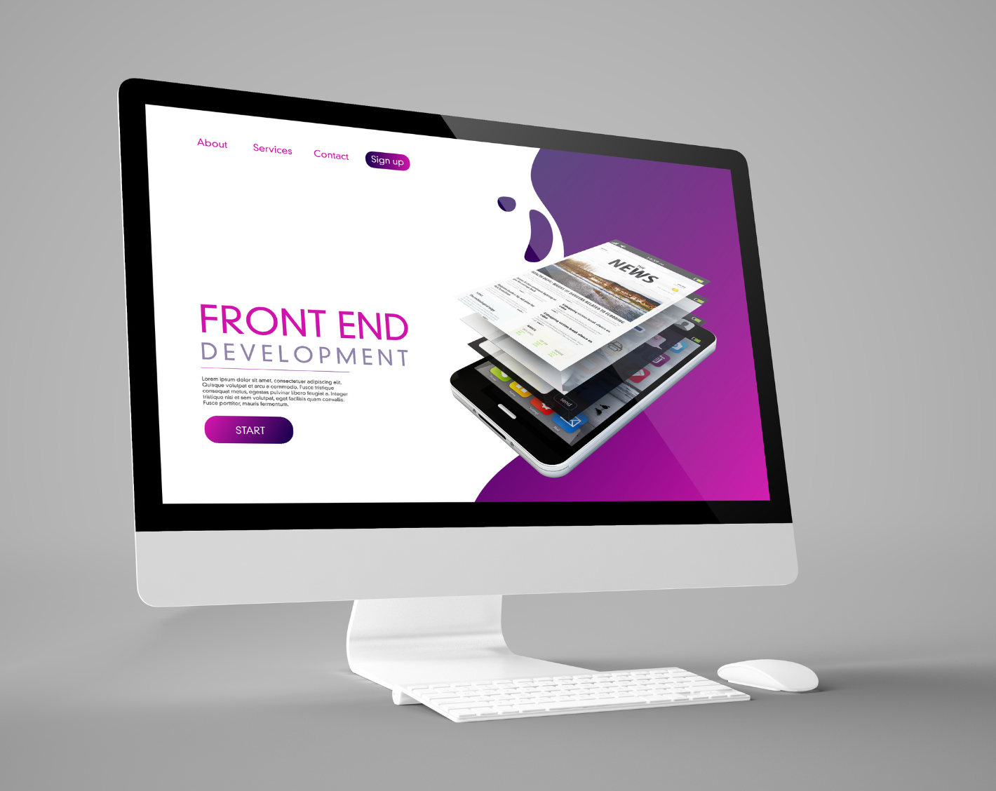 Computer screen displaying image optimization for a website