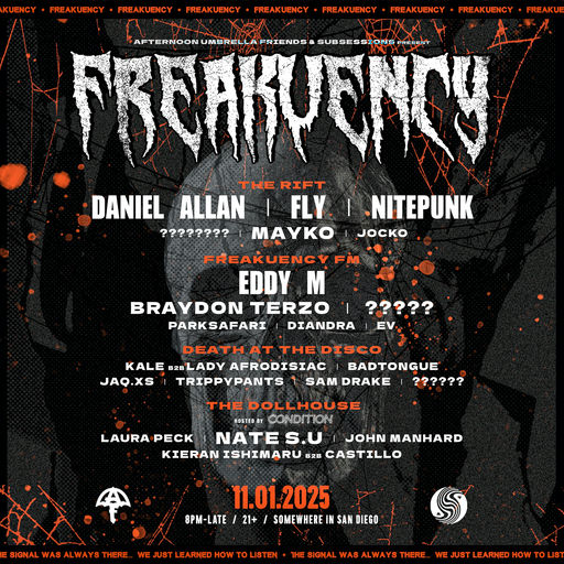 Flyer for Freakuency 2025