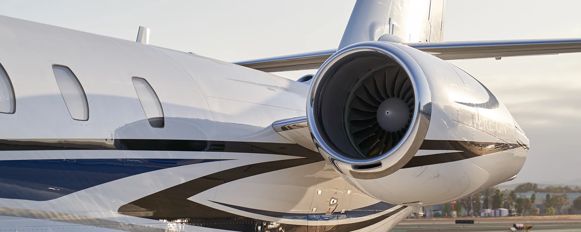 Image of a private jet engine