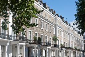 A row of homes in London