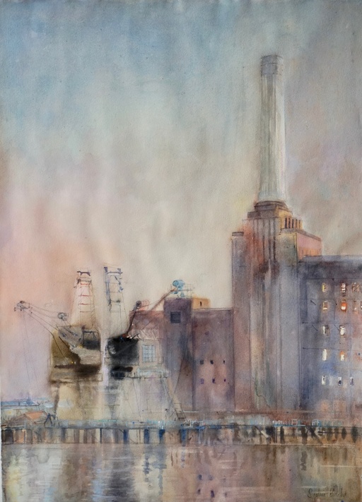 Cranes at work, Battersea Power Station