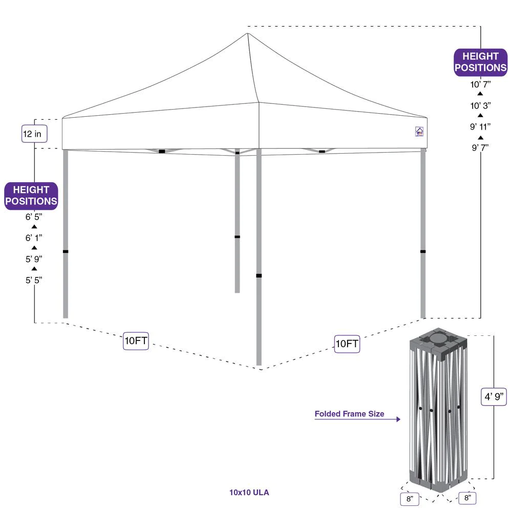 Tent 10'x10' Black With Sidewalls  view 4