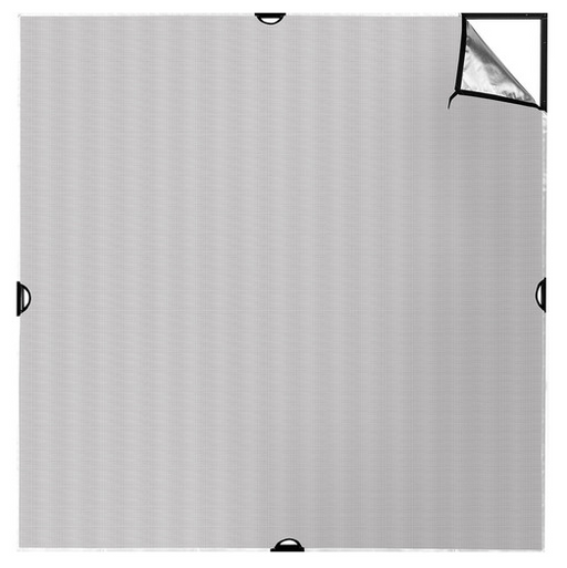 6'X6' Scrim Jim Silver/white Fabric