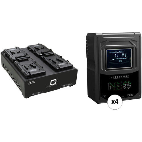 Hypercore Neo 150WH Mini V-Mount 4-Battery Kit With Charger